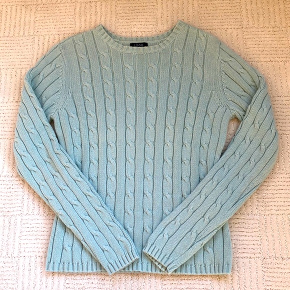 Izod Pale Aqua Cable Knit Sweater - Final Price - Picture 1 of 4